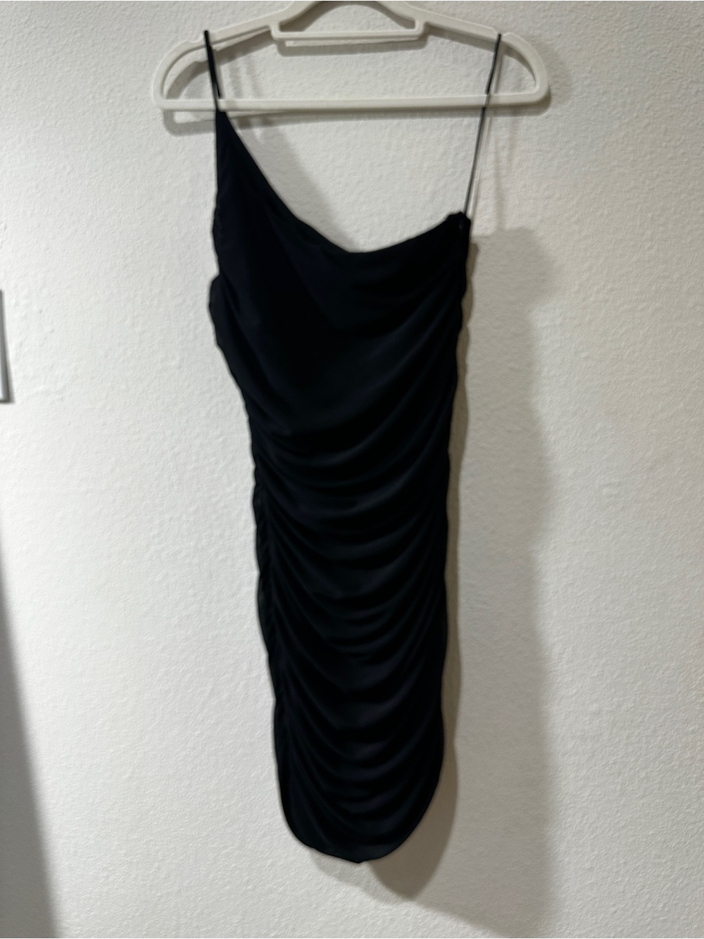 Princess Polly Black Ruched Midi Slip Dress